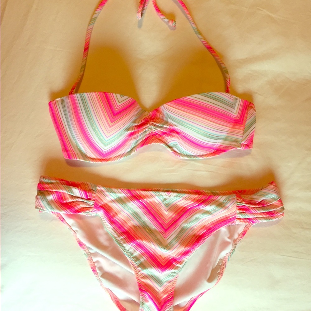 Victoria’s Secret chevron bikini swimsuit medium